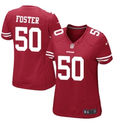 Nike 49ers #50 Reuben Foster Red Team Color Womens Stitched NFL Elite Jersey Nike 49ers #50 Reuben Foster Red Team Color Womens Stitched NFL Elite Jersey