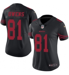 Nike 49ers #81 Terrell Owens Black Womens Stitched NFL Limited Rush Jersey Nike 49ers #81 Terrell Owens Black Womens Stitched NFL Limited Rush Jersey