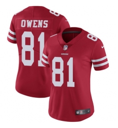 Nike 49ers #81 Terrell Owens Red Team Color Womens Stitched NFL Vapor Untouchable Limited Jersey Nike 49ers #81 Terrell Owens Red Team Color Womens Stitched NFL Vapor Untouchable Limited Jersey