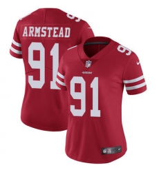 Nike 49ers #91 Arik Armstead Red Team Color Womens Stitched NFL Vapor Untouchable Limited Jersey Nike 49ers #91 Arik Armstead Red Team Color Womens Stitched NFL Vapor Untouchable Limited Jersey