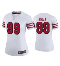 Women 49ers 99 Javon kinlaw Women Rush Jersey White Women 49ers 99 Javon kinlaw Women Rush Jersey White