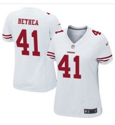 Women NEW San Francisco 49ers #41 Antoine Bethea White Stitched NFL Elite Jersey Women NEW San Francisco 49ers #41 Antoine Bethea White Stitched NFL Elite Jersey