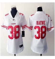 Women New 49ers #38 Jarryd Hayne White Stitched NFL Elite Jersey Women New 49ers #38 Jarryd Hayne White Stitched NFL Elite Jersey