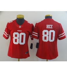 Women Nike 49ers 80 Jerry Rice Red Vapor Untouchable Limited Jersey Women Nike 49ers 80 Jerry Rice Red Vapor Untouchable Limited Jersey