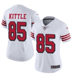 Women Nike 49ers 85 George Kittle White Color Rush Vapor Untouchable Limited Jersey Women Nike 49ers 85 George Kittle White Color Rush Vapor Untouchable Limited Jersey