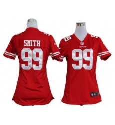 Women Nike NFL San Francisco 49ers 99# Aldon Smith Red Jersey Women Nike NFL San Francisco 49ers 99# Aldon Smith Red Jersey