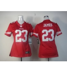 Women Nike San Francisco 49ers #23 James Red jerseys (Limited) Women Nike San Francisco 49ers #23 James Red jerseys (Limited)