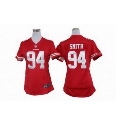 Women Nike San Francisco 49ers #94 Justin Smith Red Jersey Women Nike San Francisco 49ers #94 Justin Smith Red Jersey