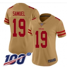 Women San Francisco 49ers #19 Deebo Samuel Gold Inverted Limited Jersey Women San Francisco 49ers #19 Deebo Samuel Gold Inverted Limited Jersey