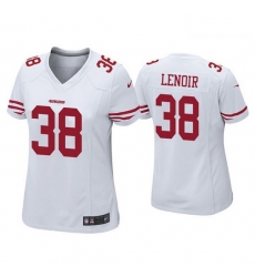 Women San Francisco 49ers 38 Deommodore Lenoir White Jersey Women San Francisco 49ers 38 Deommodore Lenoir White Jersey