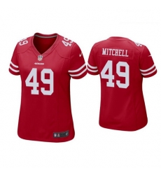 Women San Francisco 49ers 49 Elijah Mitchell Red Jersey Women San Francisco 49ers 49 Elijah Mitchell Red Jersey