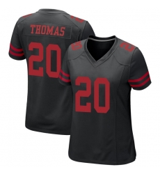Women Sanfrancisco 49ers #20 Ambry Thomas Black Vapor Limited Jersey Women Sanfrancisco 49ers #20 Ambry Thomas Black Vapor Limited Jersey