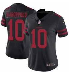 Womens Nike San Francisco 49ers 10 Jimmy Garoppolo Black Vapor Untouchable Elite Player NFL Jersey Womens Nike San Francisco 49ers 10 Jimmy Garoppolo Black Vapor Untouchable Elite Player NFL Jersey