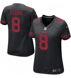 Womens Nike San Francisco 49ers 8 Steve Young Game Black NFL Jersey Womens Nike San Francisco 49ers 8 Steve Young Game Black NFL Jersey