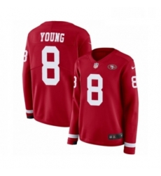 Womens Nike San Francisco 49ers 8 Steve Young Limited Red Therma Long Sleeve NFL Jersey Womens Nike San Francisco 49ers 8 Steve Young Limited Red Therma Long Sleeve NFL Jersey