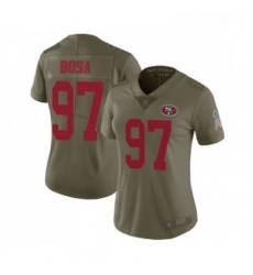 Womens San Francisco 49ers 97 Nick Bosa Limited Olive 2017 Salute to Service Football Jersey Womens San Francisco 49ers 97 Nick Bosa Limited Olive 2017 Salute to Service Football Jersey