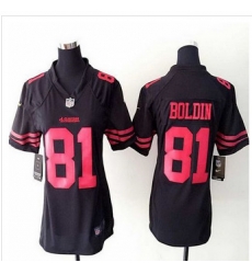 women New 49ers #81 Anquan Boldin Black Alternate NFL Elite Jersey women New 49ers #81 Anquan Boldin Black Alternate NFL Elite Jersey