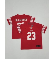 Toddlers San Francisco 49ers 23 Christian McCaffrey Red Vapor Untouchable Stitched Football Jersey Toddlers San Francisco 49ers 23 Christian McCaffrey Red Vapor Untouchable Stitched Football Jersey
