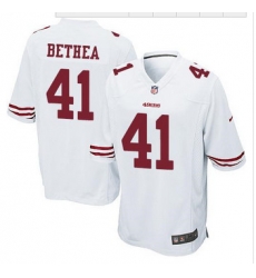 Youth NEW San Francisco 49ers #41 Antoine Bethea White Stitched NFL Elite Jersey Youth NEW San Francisco 49ers #41 Antoine Bethea White Stitched NFL Elite Jersey
