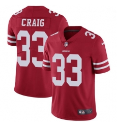 Youth NFL 49ers 33 Roger Craig Red Vapor Untouchable Limited Jersey Youth NFL 49ers 33 Roger Craig Red Vapor Untouchable Limited Jersey
