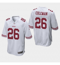 Youth Nike 49ers #26 Tevin Coleman White Game Jersey Youth Nike 49ers #26 Tevin Coleman White Game Jersey