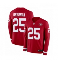 Youth Nike San Francisco 49ers 25 Richard Sherman Limited Red Therma Long Sleeve NFL Jersey Youth Nike San Francisco 49ers 25 Richard Sherman Limited Red Therma Long Sleeve NFL Jersey