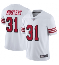 Youth Nike San Francisco 49ers 31 Raheem Mostert White Rush Limited Player NFL Jersey Youth Nike San Francisco 49ers 31 Raheem Mostert White Rush Limited Player NFL Jersey
