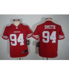 Youth Nike San Francisco 49ers #94 Smith Red Limited Jerseys Youth Nike San Francisco 49ers #94 Smith Red Limited Jerseys