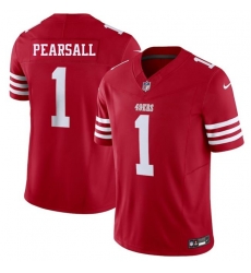 Youth San Francisco 49ers 1 Ricky Pearsall Red 2025 F U S E Vapor Untouchable Limited Stitched Football Jersey Youth San Francisco 49ers 1 Ricky Pearsall Red 2025 F U S E Vapor Untouchable Limited Stitched Football Jersey