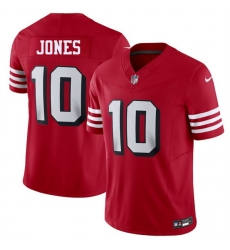 Youth San Francisco 49ers 10 Mac Jones New Red 2025 F U S E Vapor Untouchable Limited Stitched Football Jersey Youth San Francisco 49ers 10 Mac Jones New Red 2025 F U S E Vapor Untouchable Limited Stitched Football Jersey