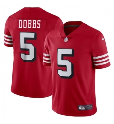 Youth San Francisco 49ers 5 Josh Dobbs New Red Vapor Untouchable Limited Stitched Football Jersey Youth San Francisco 49ers 5 Josh Dobbs New Red Vapor Untouchable Limited Stitched Football Jersey