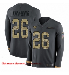 Buccaneers 26 Sean Murphy Bunting Anthracite Salute to Service Men Stitched Football Limited Therma Long Sleeve Jersey Buccaneers 26 Sean Murphy Bunting Anthracite Salute to Service Men Stitched Football Limited Therma Long Sleeve Jersey