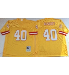 Buccaneers 40 Mike Alstott Yellow Throwback Jersey Buccaneers 40 Mike Alstott Yellow Throwback Jersey