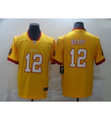 Men Nike Men Tampa Bay Buccaneers 12 Tom Brady Yellow Stitched NFL Limited Rush Jersey Men Nike Men Tampa Bay Buccaneers 12 Tom Brady Yellow Stitched NFL Limited Rush Jersey