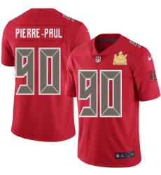 Men Nike Tampa Bay Buccaneers 90 Jason Pierre Paul Red Men Super Bowl LV Champions Patch Stitched NFL Limited Rush Jersey Men Nike Tampa Bay Buccaneers 90 Jason Pierre Paul Red Men Super Bowl LV Champions Patch Stitched NFL Limited Rush Jersey