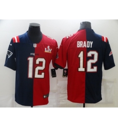 Men Tampa Bay Buccaneers 12 Tom Brady Red Navy Super Bowl Split GOAT Stitched Jersey Men Tampa Bay Buccaneers 12 Tom Brady Red Navy Super Bowl Split GOAT Stitched Jersey