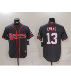 Men Tampa Bay Buccaneers 13 Mike Evans Grey Cool Base Stitched Baseball Jersey Men Tampa Bay Buccaneers 13 Mike Evans Grey Cool Base Stitched Baseball Jersey