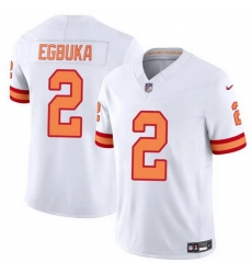 Men Tampa Bay Buccaneers 2 Emeka Egbuka White 2025 F U S E  Vapor Limited Stitched Jersey