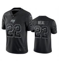 Men Tampa Bay Buccaneers 22 Keanu Neal Black Reflective Limited Stitched Jersey Men Tampa Bay Buccaneers 22 Keanu Neal Black Reflective Limited Stitched Jersey
