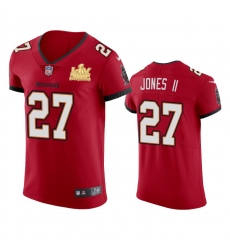 Men Tampa Bay Buccaneers 27 Ronald Jones II Men Super Bowl LV Champions Patch Nike Red Vapor Elite Jersey Men Tampa Bay Buccaneers 27 Ronald Jones II Men Super Bowl LV Champions Patch Nike Red Vapor Elite Jersey