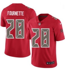 Men Tampa Bay Buccaneers 28 Leonard Fournette Red Men Stitched NFL Limited Rush Jersey Men Tampa Bay Buccaneers 28 Leonard Fournette Red Men Stitched NFL Limited Rush Jersey