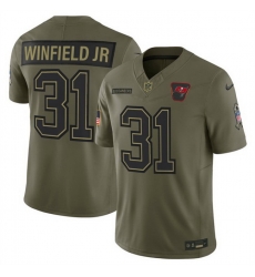 Men Tampa Bay Buccaneers 31 Antoine Winfield Jr  Olive 2025 F U S E  Salute to Service Limited Stitched Football Jersey