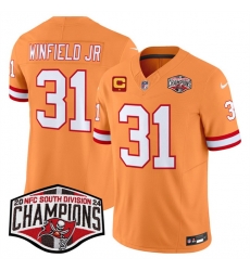 Men Tampa Bay Buccaneers 31 Antoine Winfield Jr Orange F U S E 2024 NFC South Champions With 1 Star C Patch Limited Stitched Jersey Men Tampa Bay Buccaneers 31 Antoine Winfield Jr Orange F U S E 2024 NFC South Champions With 1 Star C Patch Limited Stitched Jersey