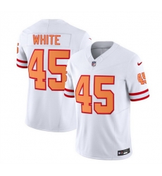 Men Tampa Bay Buccaneers 45 Devin White 2023 F U S E White Throwback Limited Stitched Jersey Men Tampa Bay Buccaneers 45 Devin White 2023 F U S E White Throwback Limited Stitched Jersey