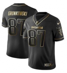 Men Tampa Bay Buccaneers #87 Rob Gronkowski Nike Pewter Golden Edition Vapor Limited Jersey Men Tampa Bay Buccaneers #87 Rob Gronkowski Nike Pewter Golden Edition Vapor Limited Jersey