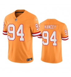 Men Tampa Bay Buccaneers 94 Calijah Kancey Orange Throwback Limited Stitched Jersey Men Tampa Bay Buccaneers 94 Calijah Kancey Orange Throwback Limited Stitched Jersey