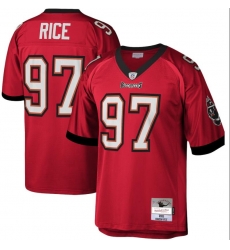Men Tampa Bay Buccaneers 97 Simeon Rice Red Throwback Stitched Football Jersey