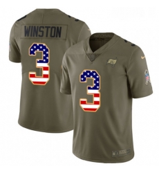 Mens Nike Tampa Bay Buccaneers 3 Jameis Winston Limited OliveUSA Flag 2017 Salute to Service NFL Jersey Mens Nike Tampa Bay Buccaneers 3 Jameis Winston Limited OliveUSA Flag 2017 Salute to Service NFL Jersey