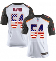 Mens Nike Tampa Bay Buccaneers 54 Lavonte David Elite White Road USA Flag Fashion NFL Jersey Mens Nike Tampa Bay Buccaneers 54 Lavonte David Elite White Road USA Flag Fashion NFL Jersey