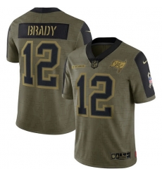 Men's Tampa Bay Buccaneers Tom Brady Nike Olive 2021 Salute To Service Limited Player Jersey Men's Tampa Bay Buccaneers Tom Brady Nike Olive 2021 Salute To Service Limited Player Jersey